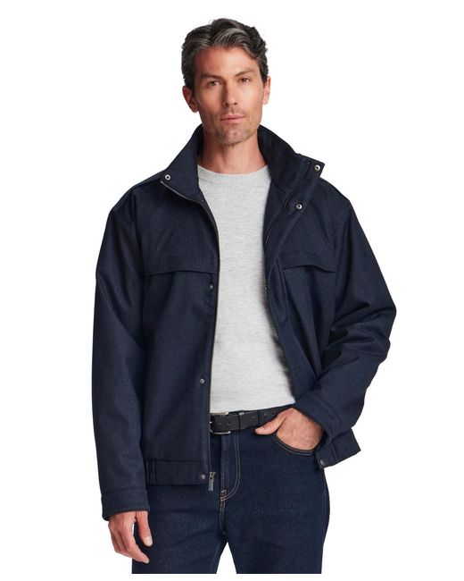 Weatherproof Blue Tech Twill Lined Bomber Jacket for men