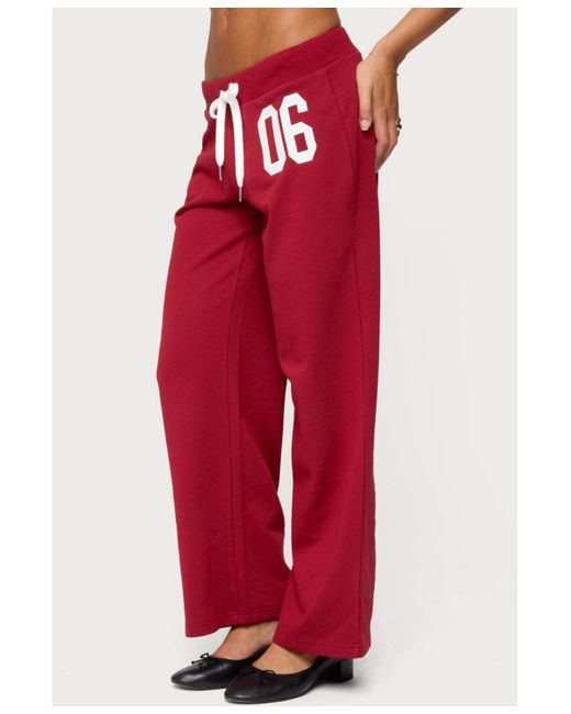 Edikted Red Petite 06 Sweatpants