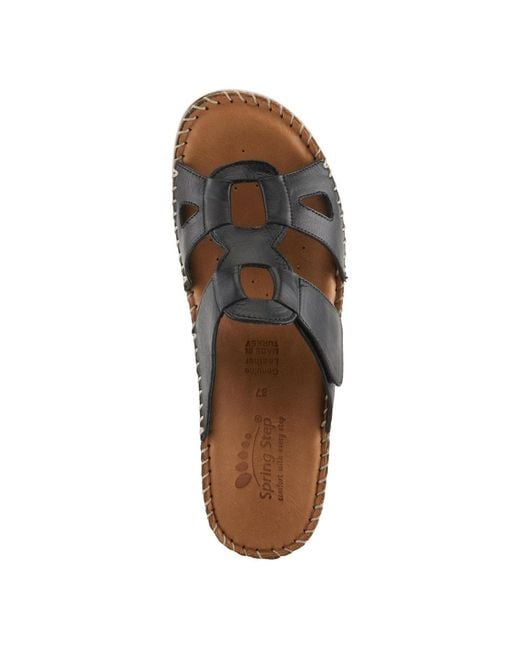 Spring Step Brown Montera Leather Slide