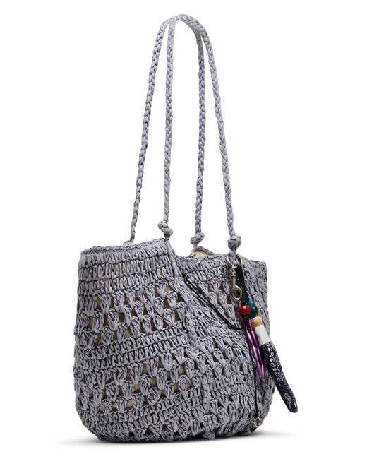 Steve Madden Blue Btydes Raffia Shopper