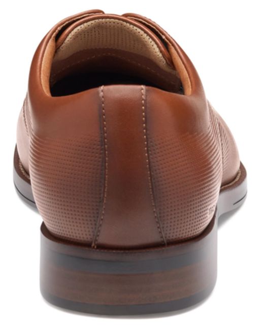 Johnston & Murphy Brown Copley Round Toe Wingtip Shoes for men