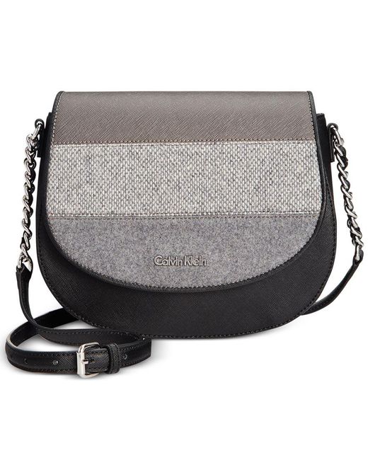 calvin klein saddle bag black