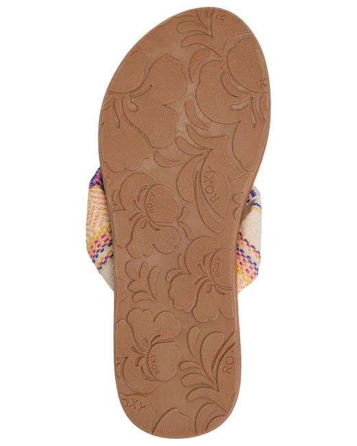 Roxy Pink Tulum Slip-on Flat Sandals