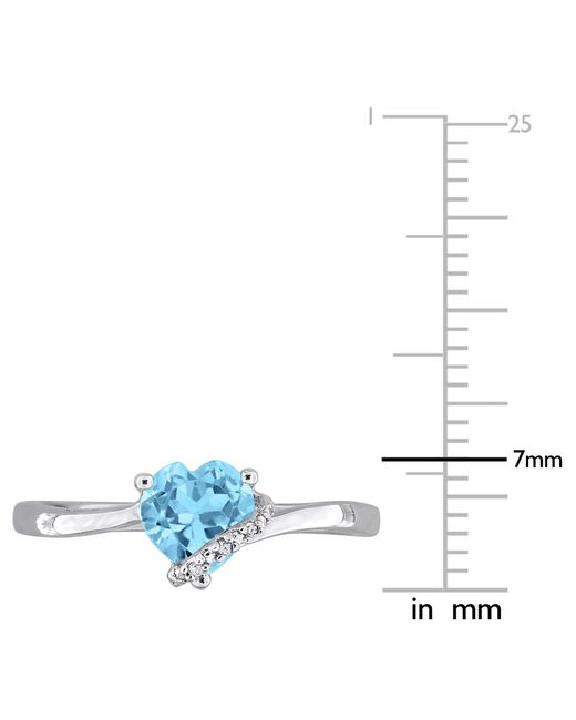Macy's Blue Gemstone Heart Ring