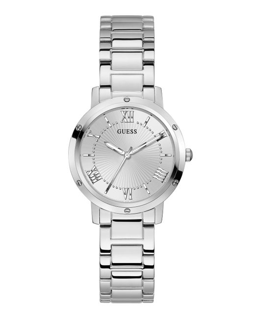 Guess Metallic Stainless Steel Bracelet Watch