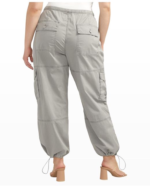Silver Jeans Co. Gray Plus Size Parachute Cargo Pant
