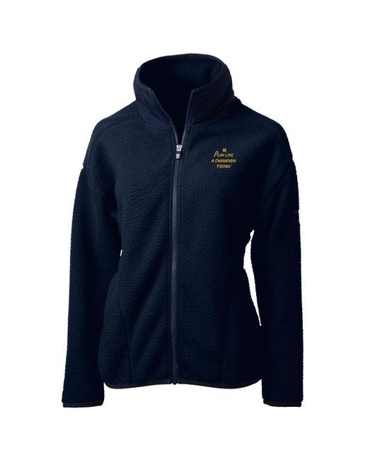 Cutter & Buck Blue Notre Dame Fighting Irish Play Like A Champion Today Cascade Eco Sherpa Fleece Full-zip Jacket