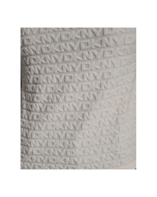 DKNY Blue Jacquard Logo Crewneck T-shirt