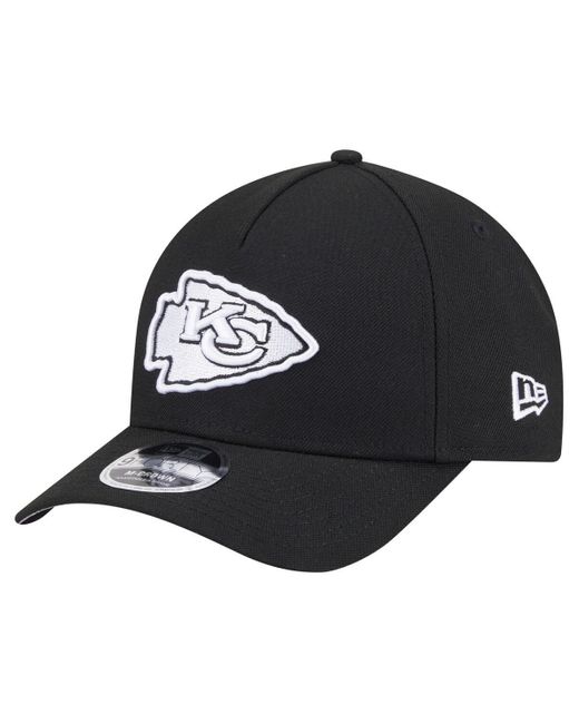 KTZ Black Kansas City Chiefs Team Collection 9forty M-crown A-frame Adjustable Hat for men