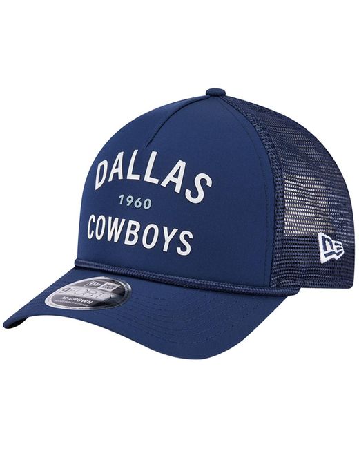 KTZ Blue Â Dallas Cowboys Active Minimalist M-crown A-frame 9forty Adjustable Hat for men