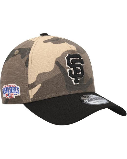 KTZ Black San Francisco Giants Crown A-frame 9forty Adjustable Hat for men