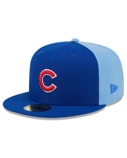 KTZ Royal/light Blue Chicago Cubs Gameday Sideswipe 59fifty Fitted Hat for men
