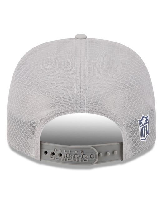 KTZ Gray Dallas Cowboys 2025 Sideline 9seventy Trucker Adjustable Hat for men