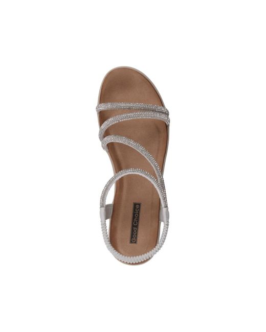 Gc Shoes Metallic Emory Embellished Wedge Sandals
