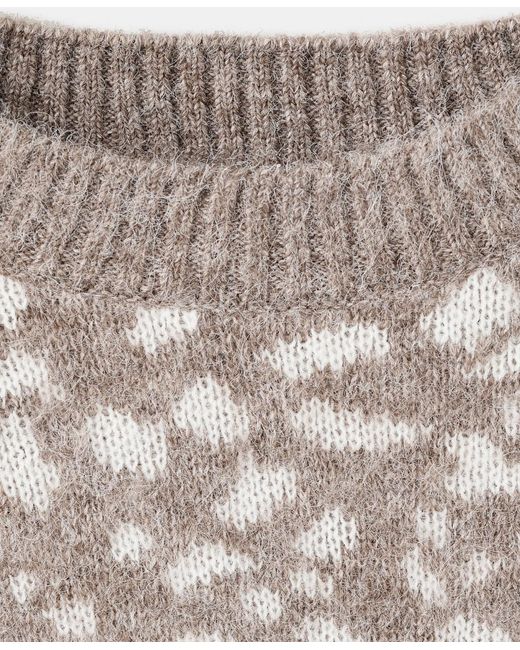 Mango Gray Animal Print Sweater