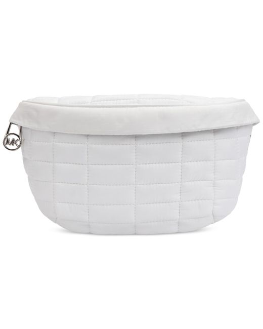 Michael Kors White Michael Quilted Snap-buckle Belt Bag