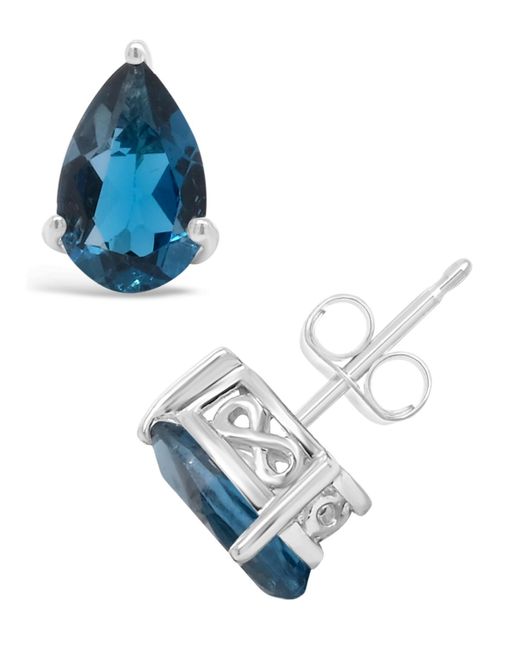 Macy's Blue Amethyst (1-5/8 Ct. T.w.) Stud Earrings In Sterling Silver. Also Available In Citrine