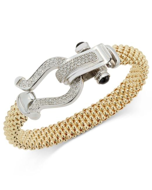 Macy's Men's Figaro Link Chain Bracelet in 18k Gold-Plated Sterling Silver  or Sterling Silver - Macy's