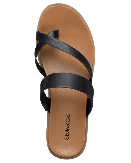 Style & Co. Pink Cordeliaa Slip-on Strappy Flat Sandals