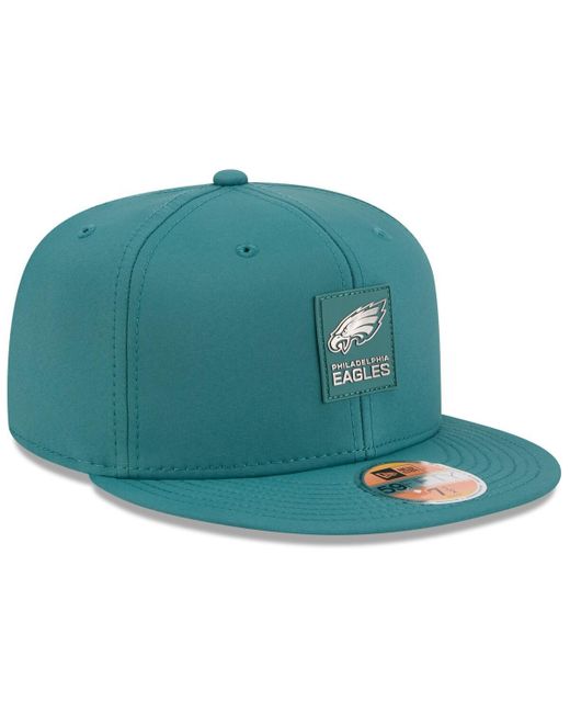 KTZ Green Midnight Philadelphia Eagles 2025 Sideline 59fifty Fitted Hat for men