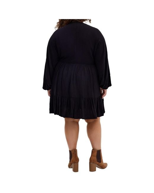 City Chic Black Plus Size Devine Mini Dress
