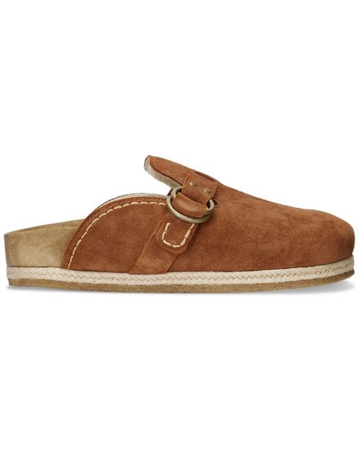 Polo Ralph Lauren Brown Turbach Shearling-lined Suede Slip-on Clogs for men