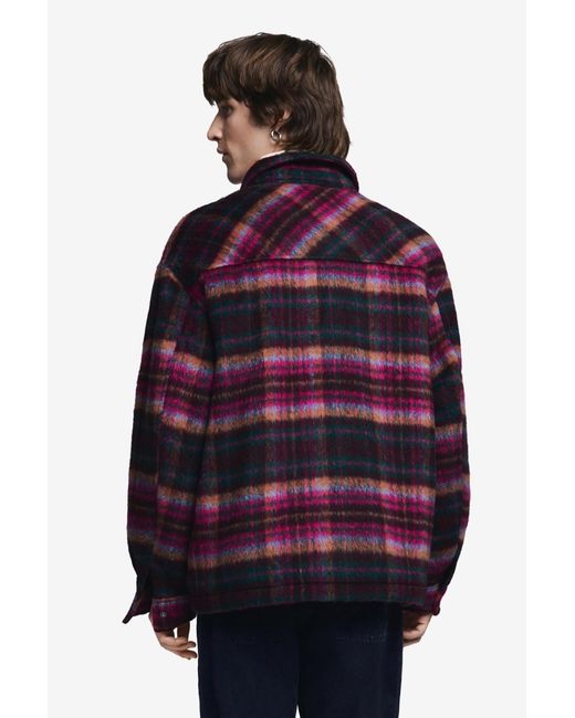 Desigual Orange Checked Jacket for men