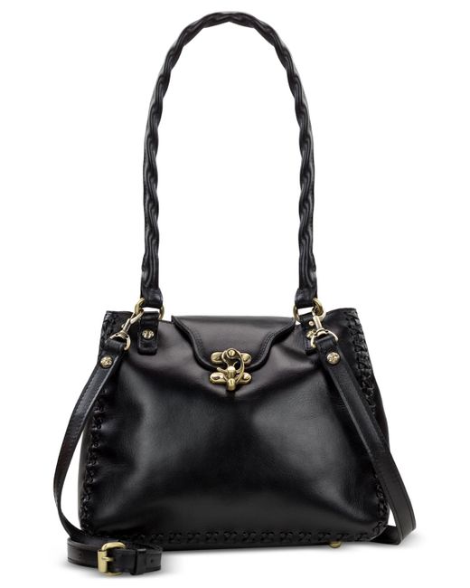 Patricia Nash Rosalia Small Leather Shoulder Bag in Black | Lyst