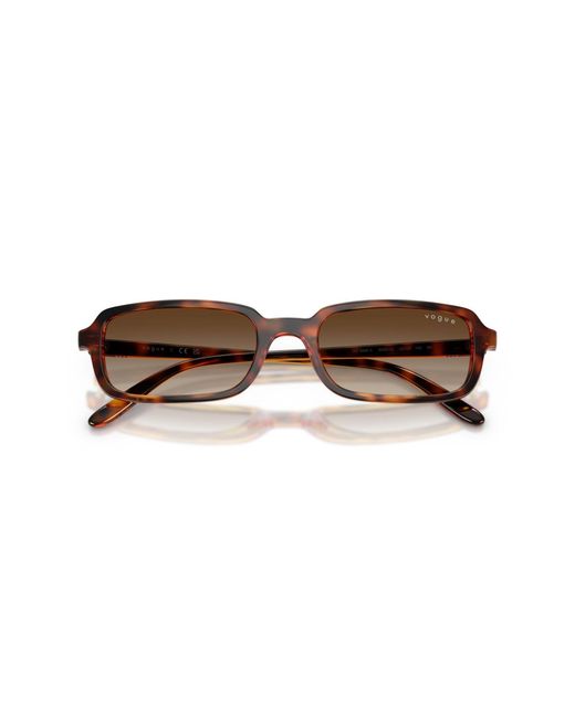 Vogue Eyewear Brown Rectangle Sunglasses