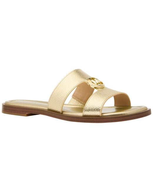 Michael Kors Metallic Erin Flat Sandals