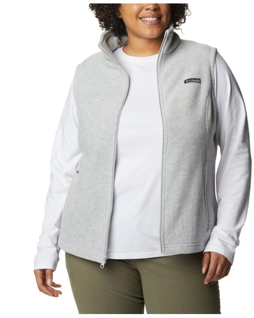 Columbia Gray Plus Size Benton Springs Fleece Vest