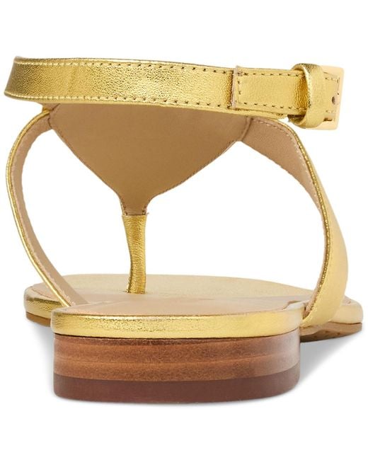 Ralph Lauren Metallic Everly Thong Flat Sandals