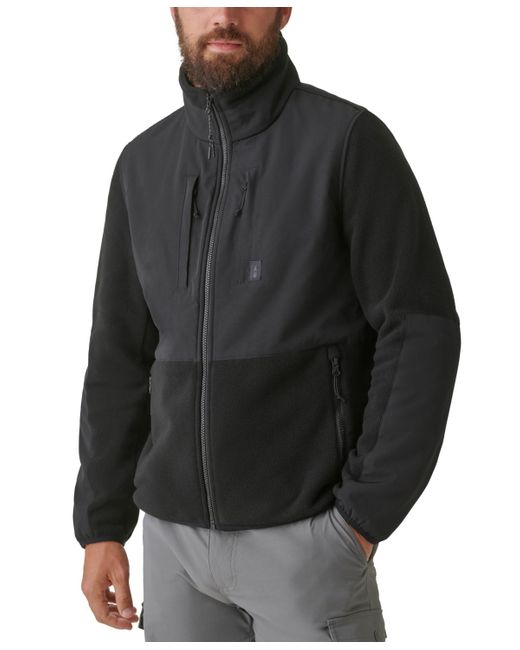BASS OUTDOOR Black B-warm Insulated Full-zip Fleece Jacket for men