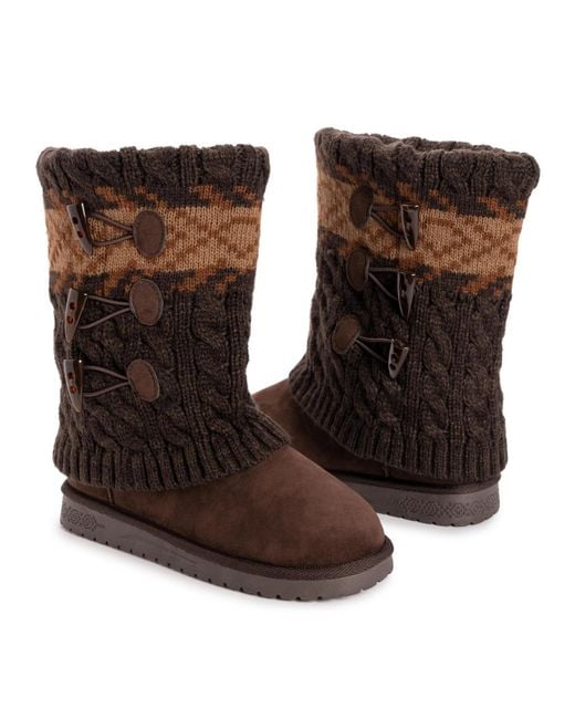 Muk Luks Brown Cheryl Boots