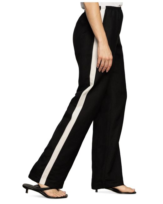 Sanctuary Black Side-striped Casual Track Pants