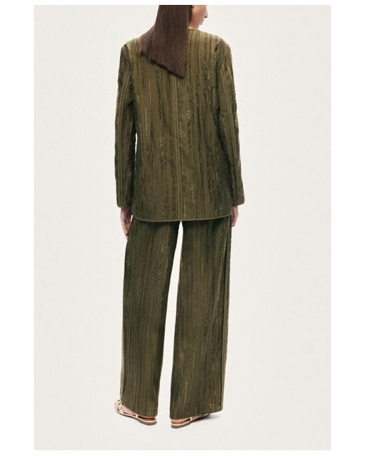 Nocturne Green Textured Tailored Jacket