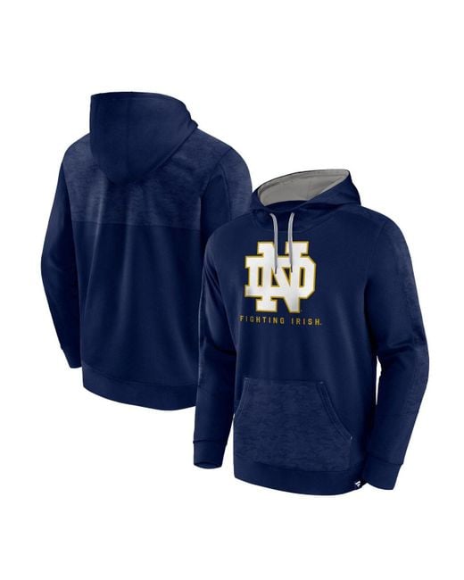 Fanatics Branded Navy Notre Dame Fighting Irish Defender Pullover Hoodie in Blue  for Men | Lyst