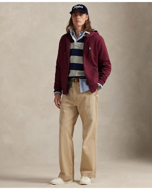 Polo Ralph Lauren Red Double-knit Full-zip Hoodie for men