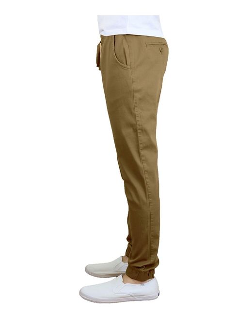 Galaxy By Harvic Natural Basic Stretch Twill joggers for men