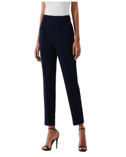 Rafaella Blue Petite Easy Pull On Pants