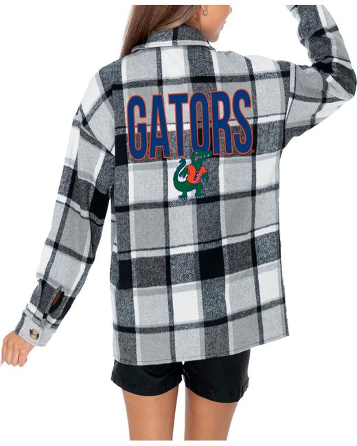 Gameday Couture Gray Florida Gators End Zone Game Flannel Button-up Shirt