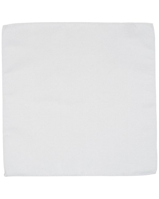 Alfani White Wolfe Solid Bow Tie And Pocket Square for men