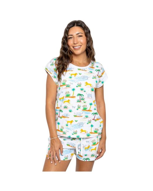 Sant And Abel White Jersey Short Pj Set