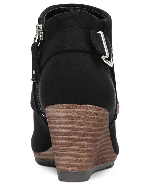 dr scholls black wedge booties