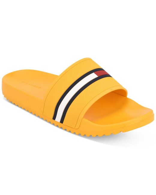 red tommy hilfiger slides