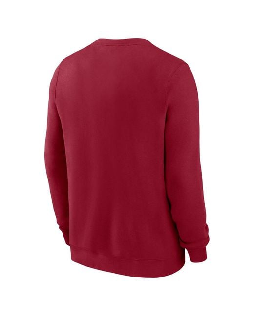 Nike Red Alabama Tide Arch Pullover Sweatshirt for men