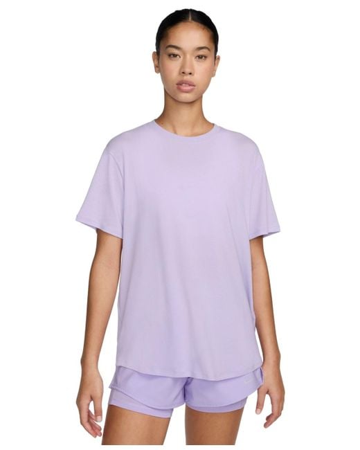 Nike Purple One Relaxed Dri-fit Short-sleeve Top