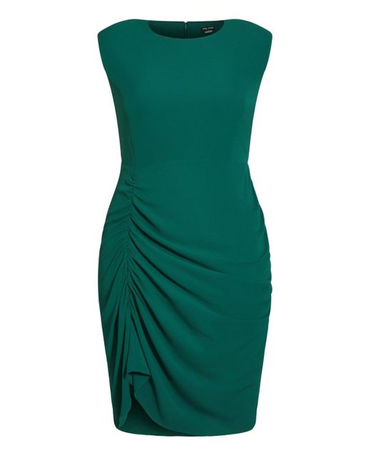 City Chic Green Plus Size Side Ruch Dress
