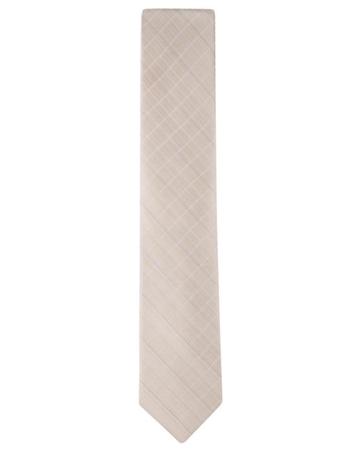 Calvin Klein White Etched Windowpane Tie for men