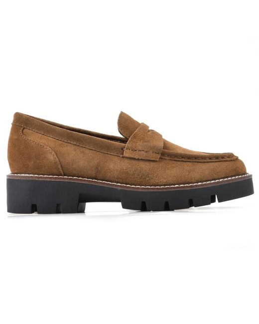 White Mountain Brown Gunner Lug Sole Loafers
